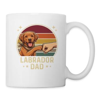 Retro Labrador Dad Foxred Paw Clash - Mug - white - Right