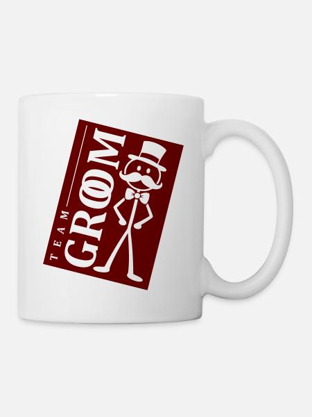Team Groom Gentleman Rot - Tasse - Weiß