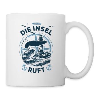 Spiekeroog | When the Island Calls - Waves North Sea - Mug - white - Right