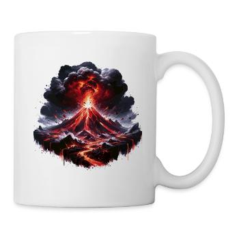 Volcanic eruption lava fireworks - Mug - white - Right