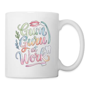 Periodontist Gum Guru At Work Dental Health Care - Mug - white - Right