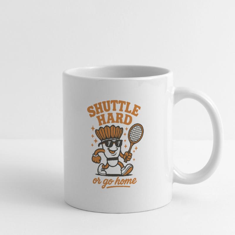 Navette Difficile | Motivation du badminton Mug blanc