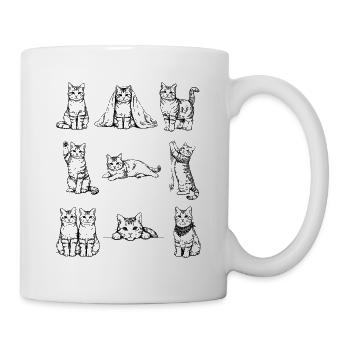 Night Cats Silhouettes Collection - Mug - white - Right