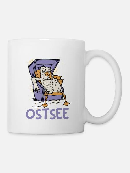 Insel Rügen ICH BRAUCH NUR OSTSEE Lustiges - Tasse - Weiß