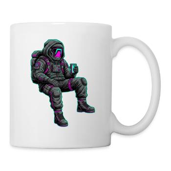 Nachtastronaut Neon-Power - Tasse - Weiß - Rechts