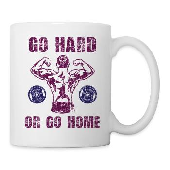 Fitness Gym Go Hard or Go Home - Mug - white - Right