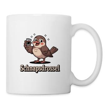 Schnapsdrossel Lustiger Trink Spruch - Tasse - Weiß - Rechts