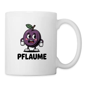Motif de dessin animé drôle de prune PLUM - Mug blanc - blanc - Droite