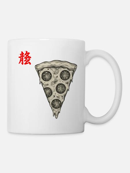Pizza Asiatisch - Tasse - Weiß