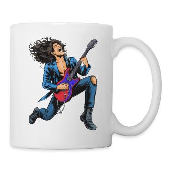 High-energy rock guitar performance - Mug - white - Right