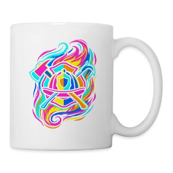 Emblème du pompier - Mug blanc - blanc - Droite