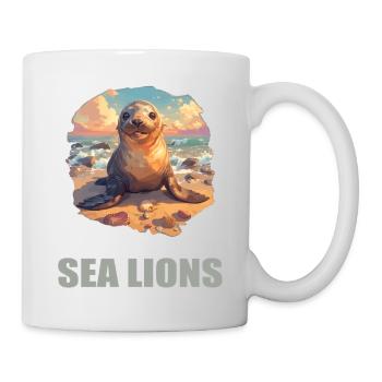Lions de mer Lion de mer - Mug blanc - blanc - Droite