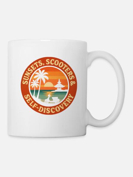 Sonnenuntergänge & Selbstfindung | Bali - Tasse - Weiß