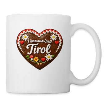 I kimm ausm Landl Tirol Party - Tasse - Weiß - Rechts