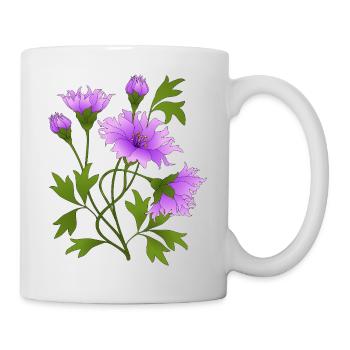 Fleur - Mug blanc - blanc - Droite