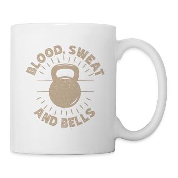 Motivation Fitness Bodybuilders Sang, Sueur & Cloches - Mug blanc - blanc - Droite
