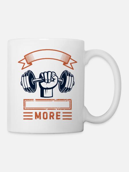 Nie Aufgeben – Mehr Sein Kraft - Tasse - Weiß