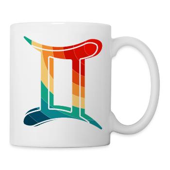 Gémeaux, signe zodique de l’horoscope et de l’astrologie - Mug blanc - blanc - Droite