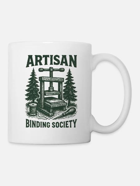 Artisan Binding Society | Buchbinden - Tasse - Weiß