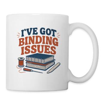 I have attachment problems | Bookbinding - Mug - white - Right
