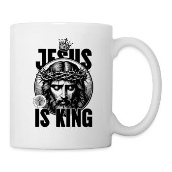 Foi et religion Jésus est Roi Couronne d’Épines - Mug blanc - blanc - Droite