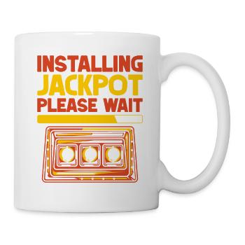 Gambling Fan Installing Jackpot Please Wait Casino - Mug - white - Right