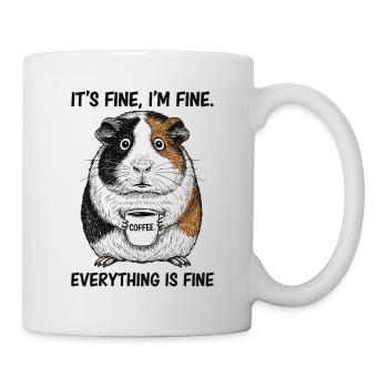 Its Fine Im Fine Coffee Guinea Pig - Mug - white - Right