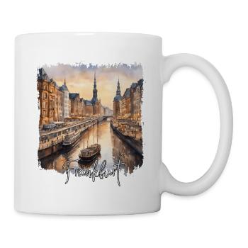 Aquarelle de Francfort, Francfort, Allemagne - Mug blanc - blanc - Droite