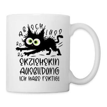 Formation des enseignants de maternelle 2026, j’en ai fini ! Cat - Mug blanc - blanc - Droite