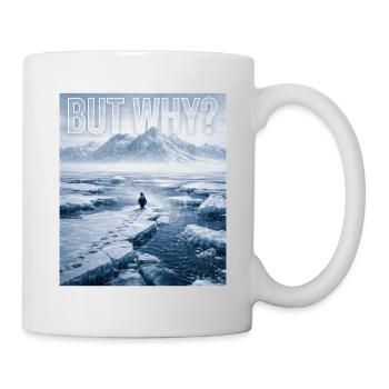 But Why Penguin Meme Existential Sad Humor Mood - Mug - white - Right