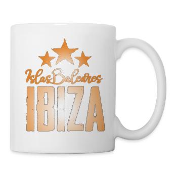 Ibiza Islas Baleares Vintage Logo - Tasse - Weiß - Rechts