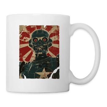 Robo Skull Robot Skull Retro - Mug - white - Right
