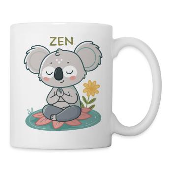 Zen Koala on Lotus - Mug - white - Right