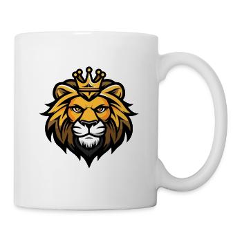 Löwe Kopf Krone - Tasse - Weiß - Rechts