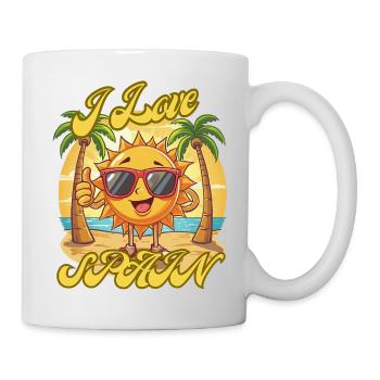 I Love Spain Sun Beach Cartoon - Mug - white - Right