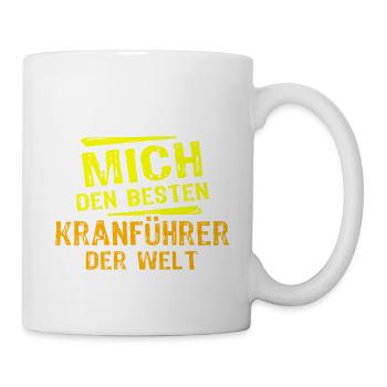 Don d’opérateur de grue - Mug blanc - blanc - Droite