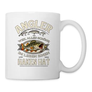 Cadeau de pêche pour pêcheur Man Angler - Mug blanc - blanc - Droite