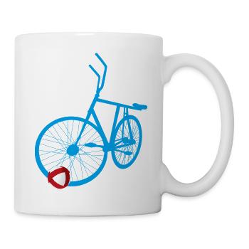 Radball, Cycleball, Hallenradsport - Tasse - Weiß - Rechts