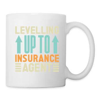Insurance Agent Levelling Up To Funny Insurance - Tasse - Weiß - Rechts