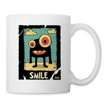 One-eyed monster in the sand - Mug - white - Right