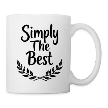 Simply The Best Laurel Wreath Statement - Mug - white - Right