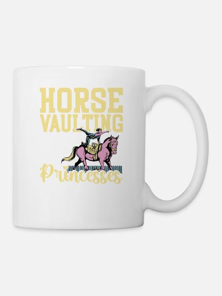 Pferdevaulting-Ausrüstung Künstlerischer Reitsport - Tasse - Weiß