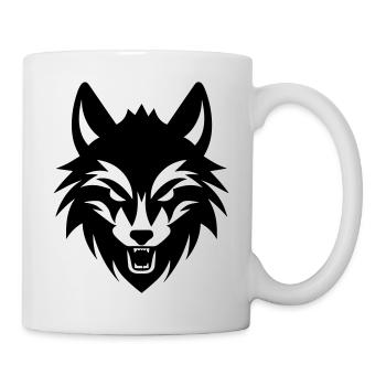 Wolf - Tasse - Weiß - Rechts