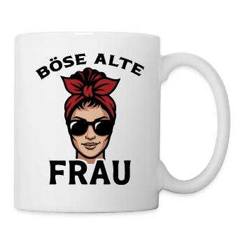 Nasty Old Woman with Sunglasses with Scarf - Mug - white - Right