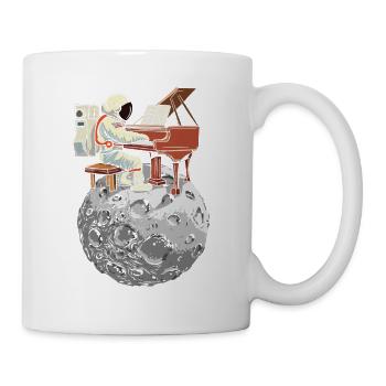 Astronaut Piano on the Moon - Mug - white - Right