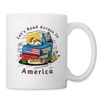 Lesen Sie Quer durch Amerika Hamster - Tasse - Weiß - Rechts