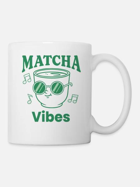 Matcha Vibes Thé vert Matcha Latte Lover Japon - Mug blanc - blanc