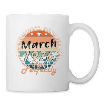 März 1976 – Perfekt gealtert Retro - Tasse - Weiß - Rechts