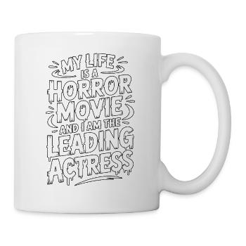 Ma vie est un film d’horreur - Halloween - Mug blanc - blanc - Droite