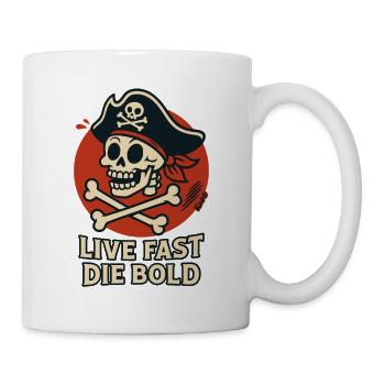 Kapitän Totenkopf: Lebe Schnell Mutig - Mug - white - Right